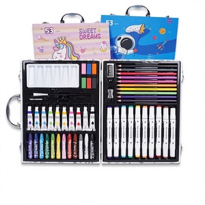 Set Artistico per Bambini <span class=keywords><strong>da</strong></span> 53 Pezzi, Resistente, con Pennarelli ad Acqua, Matite Colorate, Pastelli a Olio, Scatola con Stampa Cartoon, Regalo per Disegno - Product Image 4