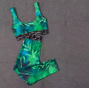 Conjunto de 2 piezas de lujo de diseñador para mujer, pantalones de entrenamiento ajustados, mallas, estilo informal, ropa de talla grande, marcas famosas para niñas - Product Image 3