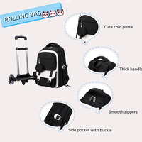 Sac à dos scolaire pour adolescents à la mode, de haute qualité, imperméable, à roulettes, pour filles, enfants, sac à dos à roulettes