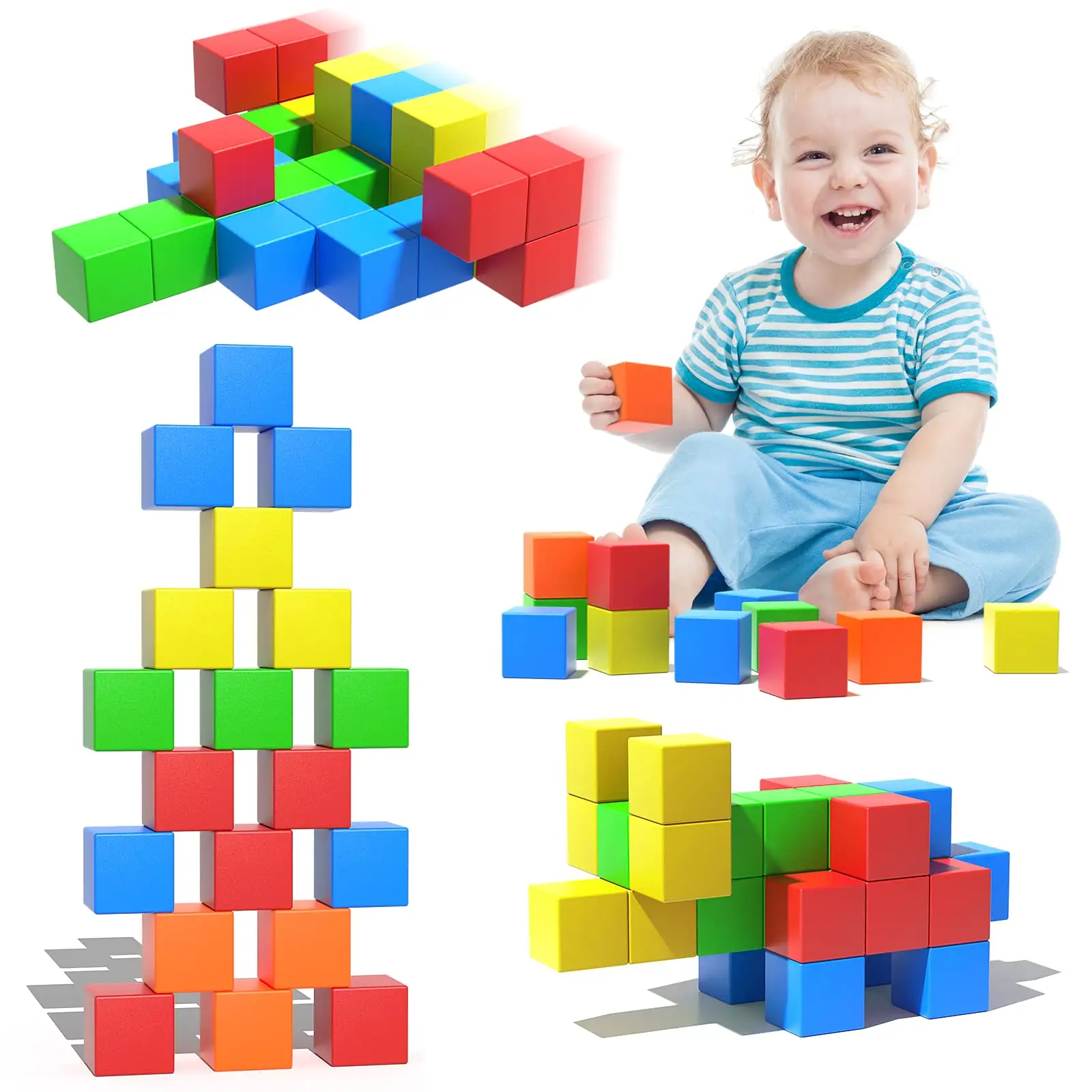 Factory wholesale magnetic cubes early childhood educational creation imagination magnetic building blocks toys