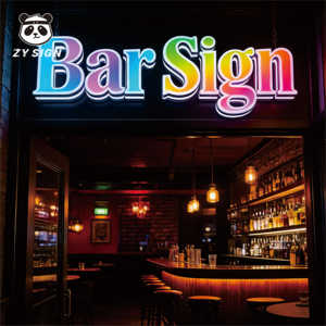 Custom Led 3D Business Shop logo <strong>Bar</strong> <strong>Sign</strong> Personalized Outdoor Signage Programmable Rgb Letters Dynamic Neon Light Illuminated - Product Image 4