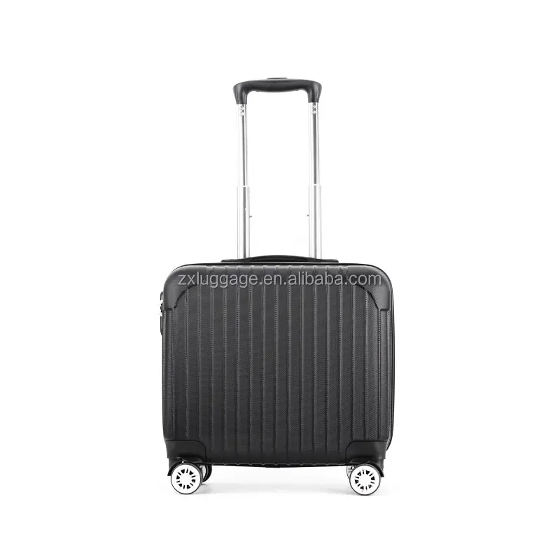 business style trolley suitcase cheap price black color abs material 16inch business suitcase