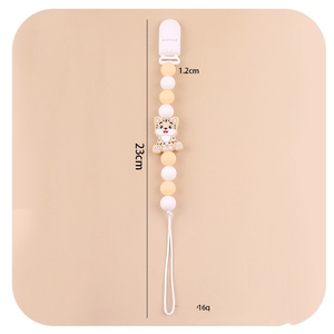 <span class=keywords><strong>Nombre</strong></span> personalizado soporte para chupete de bebé <span class=keywords><strong>con</strong></span> patrón de dibujos animados Clip Cadena de silicona cuentas para la dentición pezones Clip Baby Shower regalo - Product Image 5