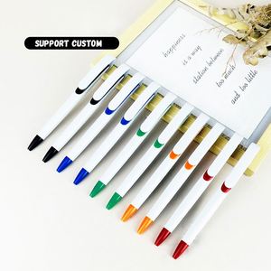 Custom Promotional Branded Plastic Print <b>Pens</b> <b>White</b> Stylo Ballpoint Full Color Logo Uv Printing <b>Pen</b> - Product Image 3