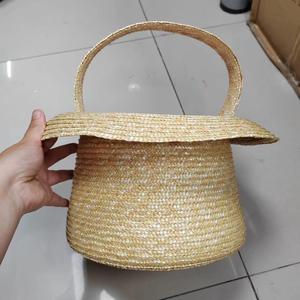 Nhà Máy Handmade Tùy Chỉnh Dây Đeo Cỏ Tự Nhiên <span class=keywords><strong>Hat</strong></span> Mặt Trời Dễ Thương Hộp Rơm <span class=keywords><strong>Hat</strong></span> Với Lớp Lót - Product Image 4