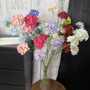 Bouquet d'hortensias artificiels Jinxi, fleurs en soie, décoration de mariage, aspect réaliste, utilisation en extérieur - Product Image 1