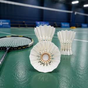 Volant de badminton en plumes de canard blanc, tête en liège double couche, pour entraînement et tournois - Product Image 4