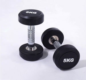 Recubierto de goma redonda <span class=keywords><strong>mancuernas</strong></span> gimnasio formación 2,5 5 7,5 10 12,5 15 17,5 20 22,5 <span class=keywords><strong>25</strong></span> 27,5 30 32,5 35 37,5 40 42,5 45 47,5 50 <span class=keywords><strong>kg</strong></span> - Product Image 1