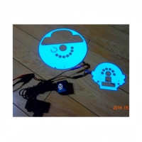 Invertisseur pour feuille EL 12V DC avec mode de lumière constante, 4 prises de sortie, éclairage synchronisé, adapté aux jauges de voiture/moto
