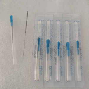 เข็มฝังเข็มยี่ห้อเสินหลง 100 ชิ้น/กล่อง ใช้ครั้งเดียวทิ้ง ปลอดเชื้อ ผลิตจากสแตนเลส สำหรับการฝังเข็มแบบแห้ง 1 ชิ้น/หลอด - Product Image 3