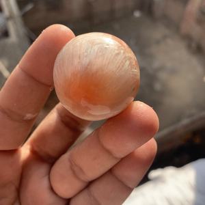 Esfera de Cristal de Scolecita Rosa Brillante de 20 mm, Corte Natural para Joyería, Calidad AAAAA, 40 mm de Altura - Product Image 2