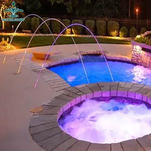 Fonte de jato para piscina, música ao ar livre e interior, dança, flutuante, baralho laminar, fonte para natação, jardim, decoração da casa