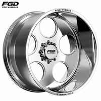 Jantes forgées polies 22x10 22x12 24x12 24x14 26x16 8x180 8x6.5 à déport profond en alliage pour RAM 2500 Chevrolet Silverado 2500 HD