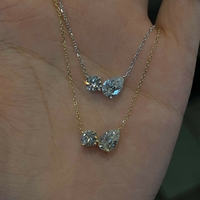 Collier en diamantOr massif 14 carats 9 carats Bijoux en diamant de laboratoire certifiés Igi Collier en diamant de laboratoire