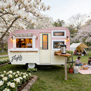All Weather Mobile Food Concession <b>Trailer</b> Rust Proof Food Cart Pizza BBQ Coffee Dessert Vending Vehicle - Product Image 1