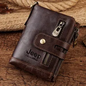 Hakiki deri cüzdan s erkek çantalar Zip para cebi ile özel logo cüzdan adam ve erkekler kart tutucu deri cüzdan