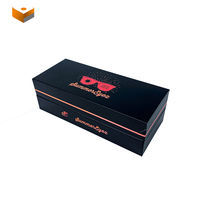 Vente en gros emballage personnalisé de lunettes de soleil boîte en carton noir en papier de luxe boîte rigide de luxe avec logo rose
