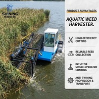 Machine multifonctionnelle pour la récolte des algues aquatiques, pour l'élimination des algues dans les rivières, les lacs, les réservoirs et les canaux en Amérique du Sud