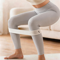 Ensemble de bandes de résistance en tissu à 3 niveaux (20lbs, 40lbs, 60lbs) antidérapantes pour les hanches, les fessiers et les jambes, pour l'entraînement, les squats profonds, le yoga et le fitness