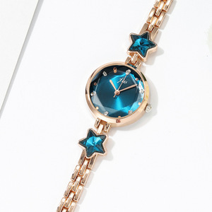 Conjunto de Joyería de Moda al por Mayor, Reloj de Cuarzo con Estrella Azul y Pulsera para Mujer, Caja Incluida - Product Image 2