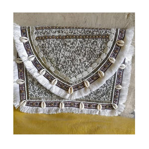 Sac à bandoulière perlé à la mode pour femmes de créateur bohème indien fait à la main soirée Shopping fête pochette géométrique fermeture éclair - Product Image 6