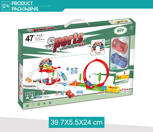 Bambini slot pipeline di espulsione 360 gradi loop da corsa elettrica fai da te auto giocattolo pista - Product Image 4