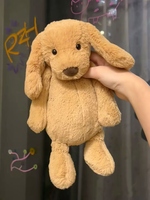 Peluche Mascotte Chiot Golden Retriever Ultra Douce et Moelleuse avec Logo Personnalisé ODM, Anti-Stress, Cadeau Promotionnel
