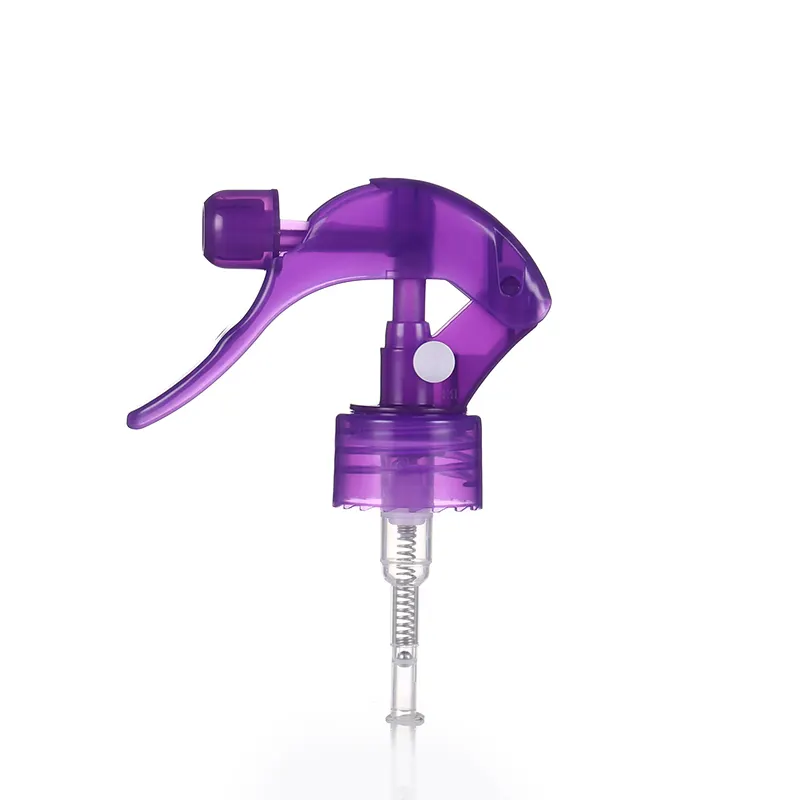 28teeth Mini purple Trigger Sprayer Nozzle 360 degree up down spray Plastic Fine Mist Sprayer Rat head sprayer