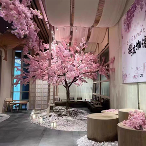 Arbre à fleurs de <span class=keywords><strong>cerisier</strong></span> rose artificiel personnalisé de 13 pieds, <span class=keywords><strong>cerisier</strong></span> japonais pour la décoration intérieure des cafés - Product Image 6