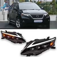 Conjunto de Faros Delanteros LED de Triple Haz Matrix para Lexus RX 2009-2012, Actualización NUEVA, Proyector Cuadrado, Plug and Play, Sin Modificaciones, 6000K