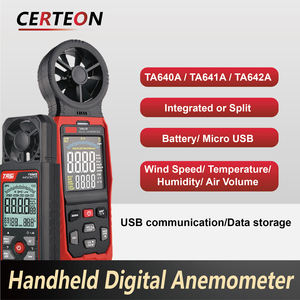 TA640A/641A/642A medidor <span class=keywords><strong>USB</strong></span> de fluxo de ar e velocidade em dutos HVAC com registro anemômetro portátil - Product Image 6