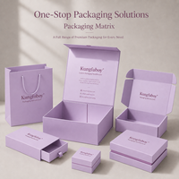 Caja de Regalo Rígida Plegable de Cartón de Lujo con Logotipo Personalizado, Papel Morado, Cierre Magnético y Cinta
