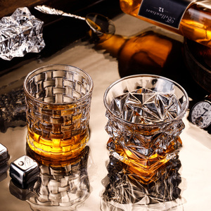 Vasos de Cerveza Clásicos de Fondo Grueso, con Grabado de Diamantes, para <span class=keywords><strong>Whisky</strong></span> y Vino, Juego de Vasos Transparentes para Bar, Gran Venta - Product Image 5