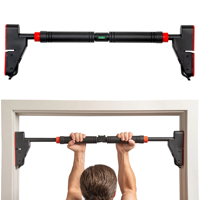 Alat Latihan Kekuatan Tubuh Bagian Atas, Pull Up Bar Portable yang Dapat Disesuaikan, Terbuat dari Baja, untuk Pintu Rumah