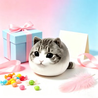 Peluche chat en forme de cône super mignon, personnalisable OEM/ODM, avec bords lisses, jouet en peluche adorable, cadeau amusant