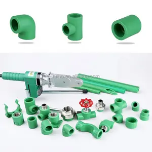 Tubo PPR de plástico de 20mm, 25mm, 32mm, 63mm, suministro de agua caliente, color verde, tubo SDR 11