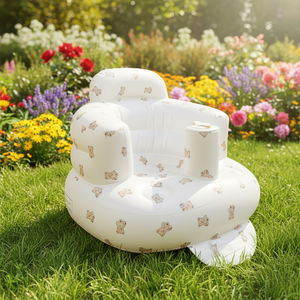 Chaise d'apprentissage gonflable moderne en PVC pour bébé, petit canapé pour s'asseoir, tabouret de bain pour enfants et bébés - Product Image 4
