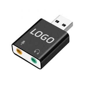 Adaptateur de carte son externe USB A3.5mm TRS Microphone 2.0 Stéréo Convertisseur audio numérique pour ordinateur portable et prise casque - Product Image 1