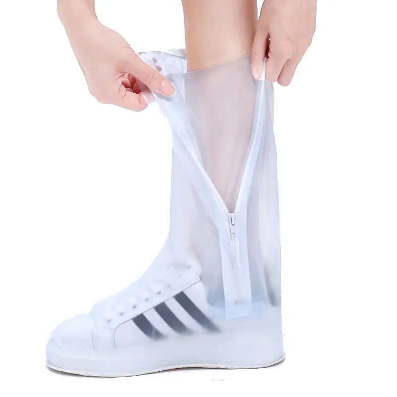 Botas de lluvia impermeables para viajes al aire libre, cubiertas reutilizables para zapatos de lluvia, cubiertas antideslizantes de goma para zapatos de lluvia