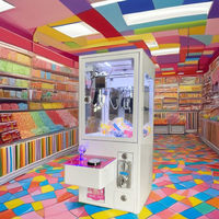 Machine de jeu d'arcade à monnayeur, type grue à pinces et pousseur, avec fonction de paiement, en plastique, avec support en anglais, pour les 6 ans et plus, PCB pour porte-clés et peluches