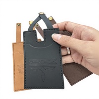 Dompet Kartu Gantung Model Sepatu Bot Koboi Barat Bahan Pu Buatan Tangan dengan Kancing Jepret dan Tali Vintage
