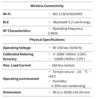 Tuya WiFi 3 phases compteur d'énergie électrique intelligent 80A/120A/200A/300A/500A moniteur d'instrument KWH à énergie bidirectionnelle avec relais 3CT