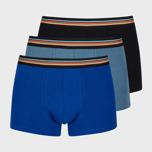 사용자 정의 로고 Oem 부드러운 솔리드 남성 섹시한 속옷 스트라이프 모달 복서 팬티 스트레치 - Product Image 1