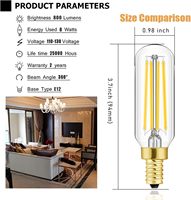 Dimmbare Kronleuchter-Glühbirnen 5W 2700K Warmweiß Klar 760lm T6 E14 LED Sternform Edison Filament Vintage Kerze