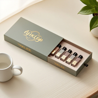 Caja de Regalo Personalizada con Logotipo Estampado para Set de Aceites Esenciales Roll-On de 2ml, 3ml y 5ml, Caja para Botellas Roll-On, Mini Set de Muestras de Perfume, Caja de Empaque