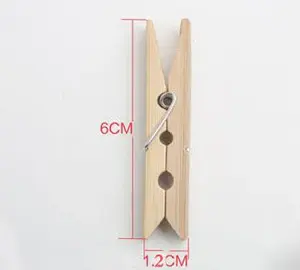 Pinces <span class=keywords><strong>à</strong></span> <span class=keywords><strong>linge</strong></span> en bambou chevilles en bois flexibles Yimin <span class=keywords><strong>marque</strong></span> forme rectangulaire pour cuisine salon utilisation polyvalente pour outils nourriture - Product Image 6