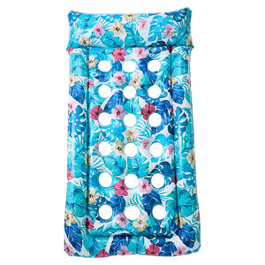 Cama Flotante Inflable con Flores y Hojas, Almohada Reclinable, Anillo de Natación, Tumbona para Piscina, Asiento para Adultos - Product Image 4