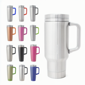 Vaso con aislamiento de acero inoxidable de 40 oz personalizado, regalo de negocios, taza de café con agua hidráulica, vasos de acero inoxidable de 40 oz - Product Image 1