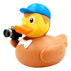 Cadeau promotionnel 2025 : Canard de bain en PVC personnalisé motif dessin animé, Mini jouets artisanaux en plastique en forme d'animaux, Figurine de caméraman en vinyle - Product Image 2
