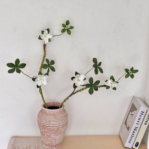 Azalée artificielle Yasunobu blanche 30cm-100cm, fleur en soie, décoration d'intérieur, accessoires de mariage - Product Image 2